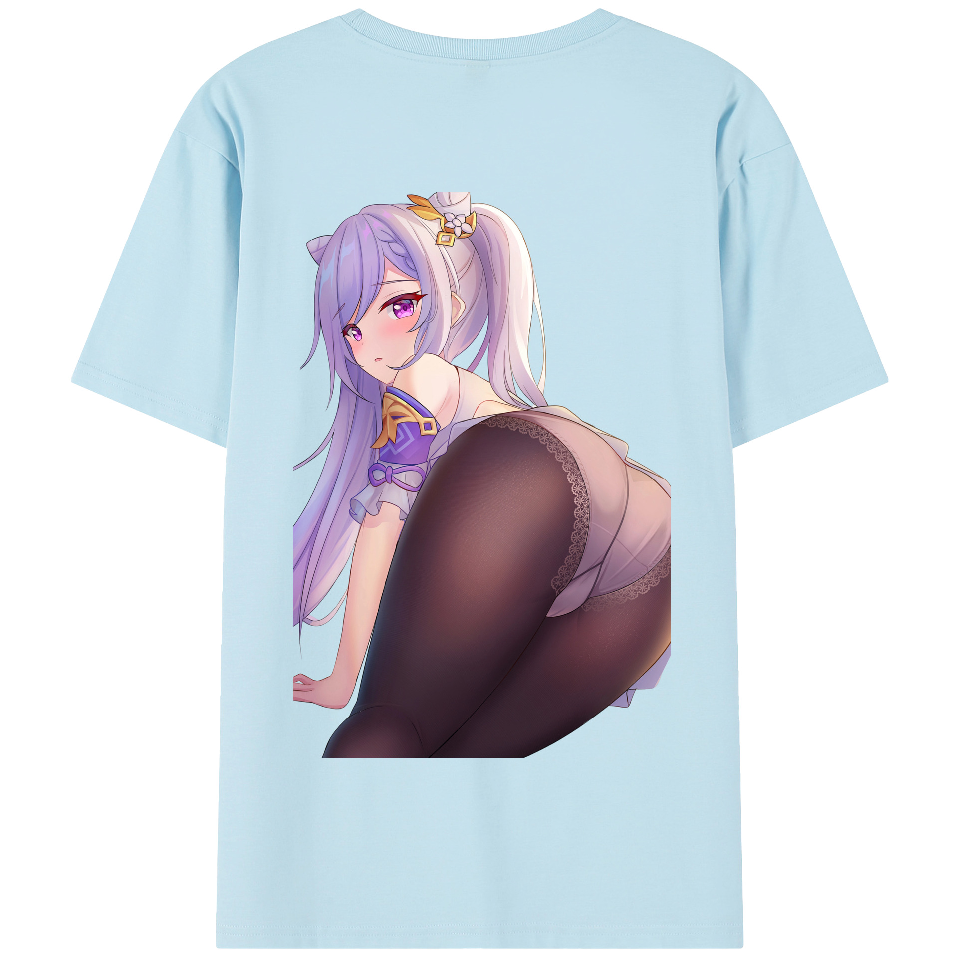 げんし神 刻晴 こくせい genshin Kokusei 綿100％半袖Tシャツ（背面プリント）